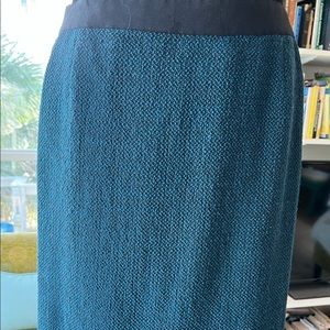 SALE!!! NWOT TALBOTS Teal & Black Wool Blend Skirt
